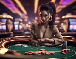 Meja permainan dengan beberapa pemain dalam satu putaran Meja Domino QQ dengan pemain di dewa bumi22